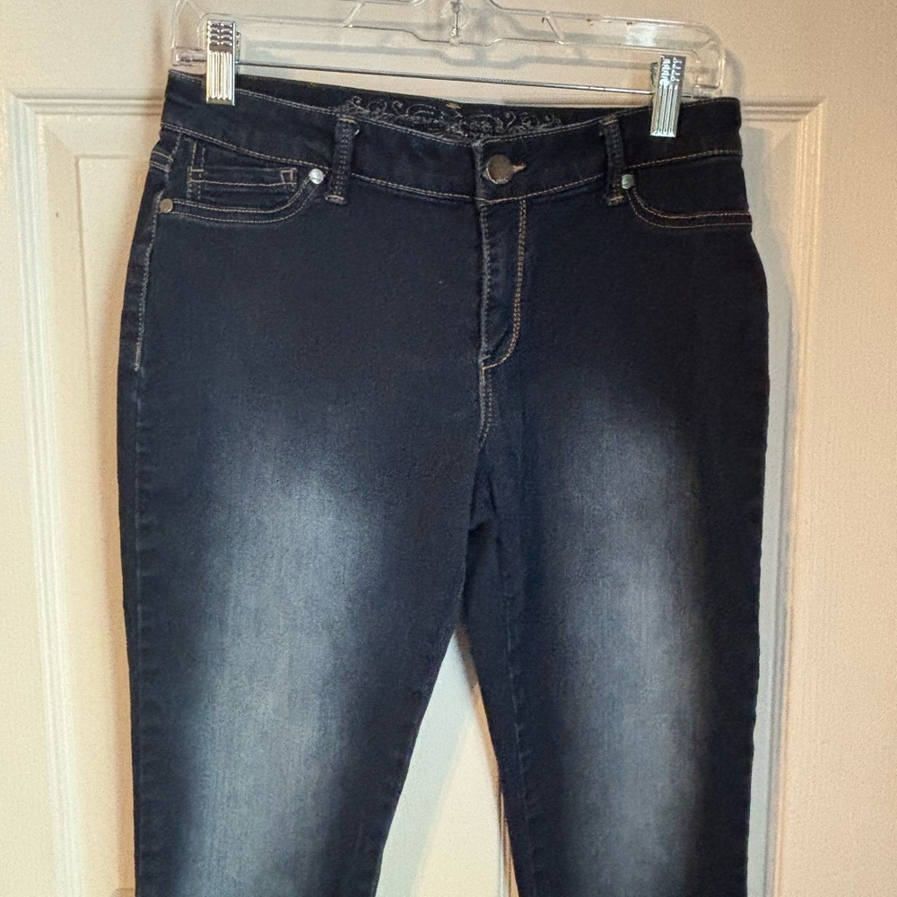 Express Black Skinny Jeans with Subtle Fading